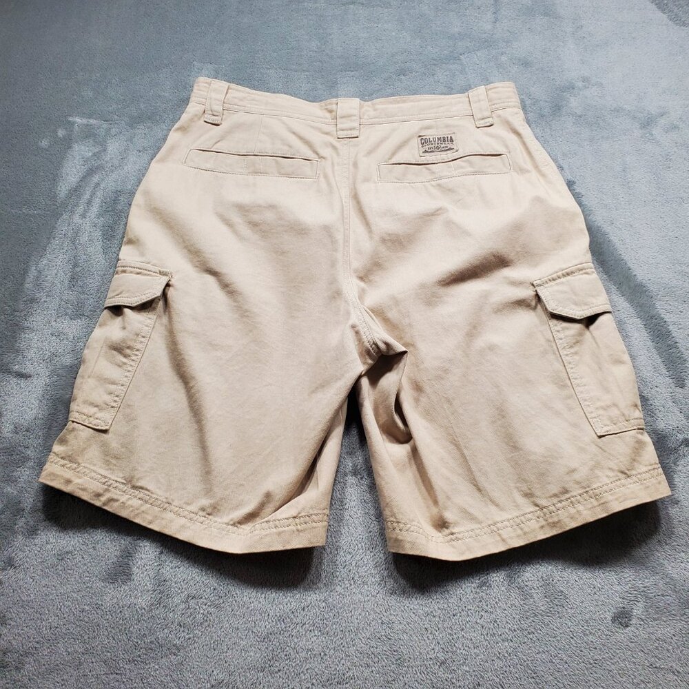 Columbia Omni-Shade Sun Protection Chino Shorts Khaki Cargo 6 Pockets Men Sz 32 - Picture 2 of 13